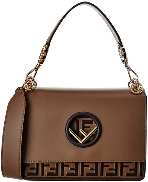 fendi kan i f leather shoulder bag|Fendi shoulder bags for women.